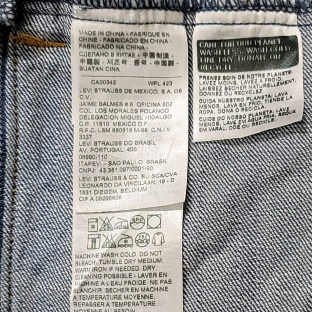 Vintage Levi's Denim Trucker Jacket XL Jean Blue XL - Picture 11 of 13